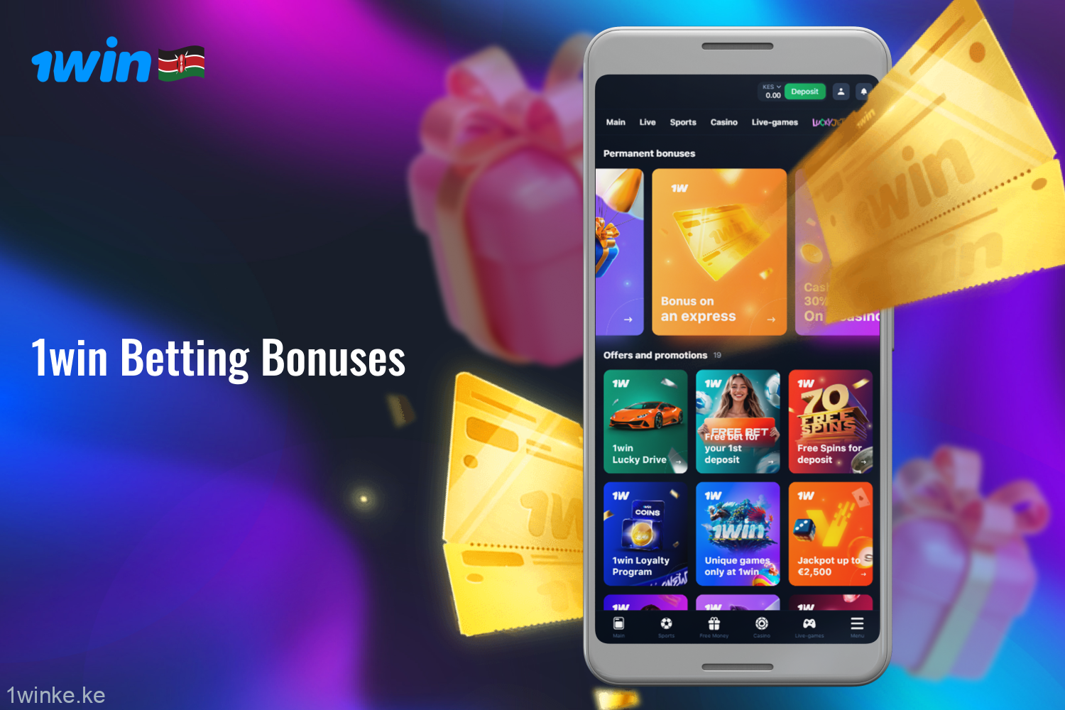 The 1win Sports Bonus helps Kenyan bettors boost their sportsbook bankroll