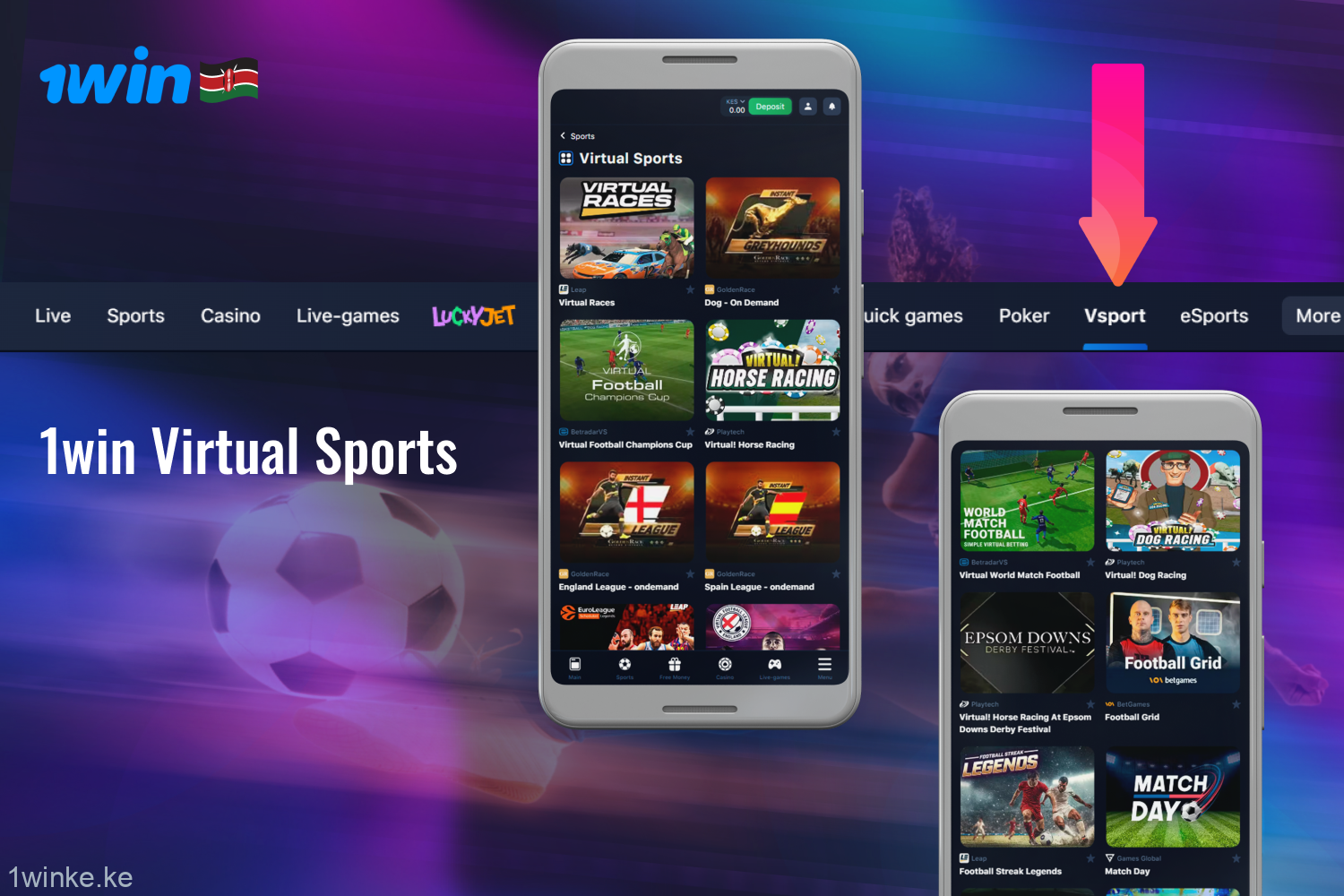 1win offers a wide range of sports markets for virtual sports betting