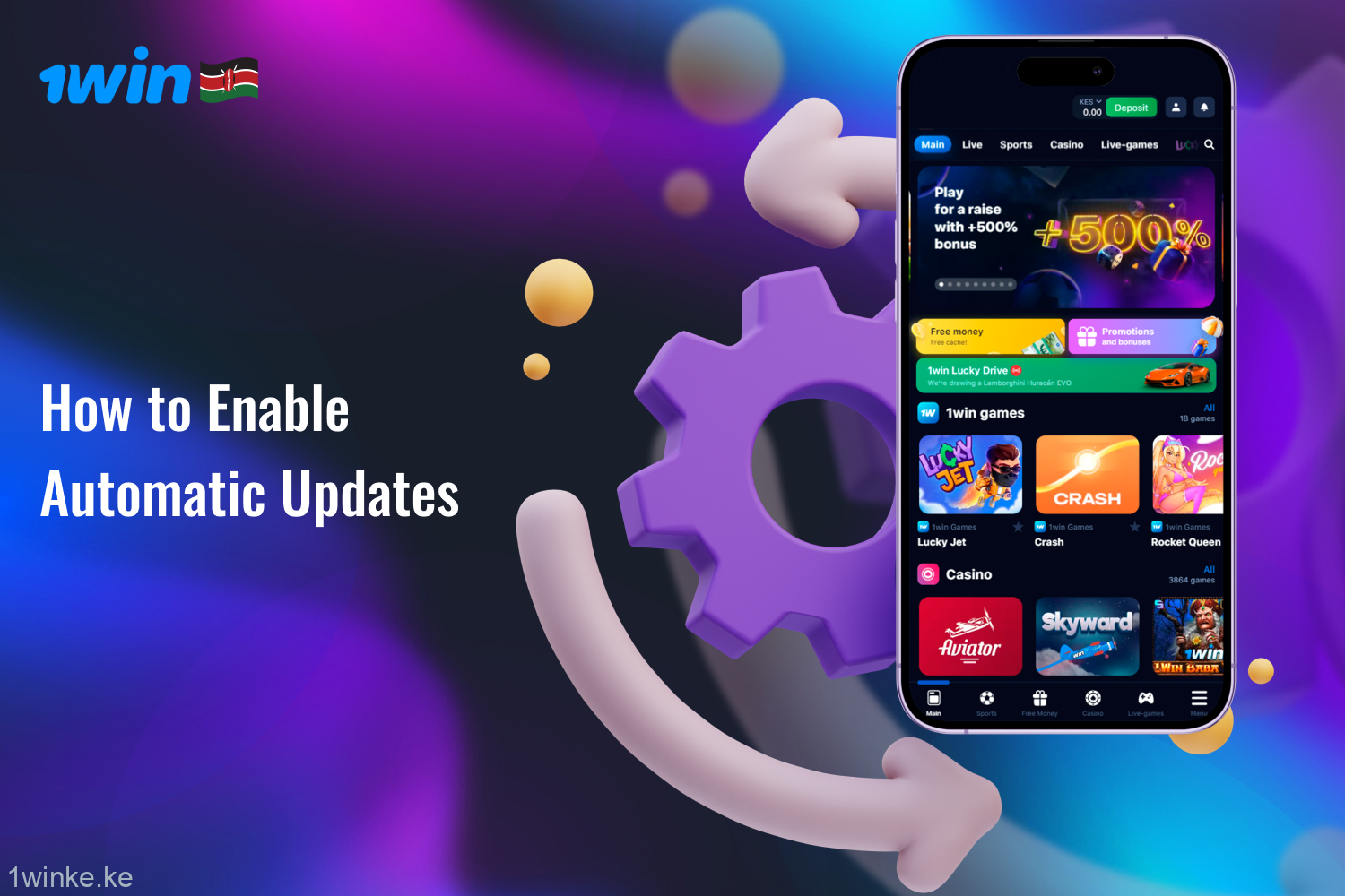 Updating the 1win application to the latest version improves the functionality of the program